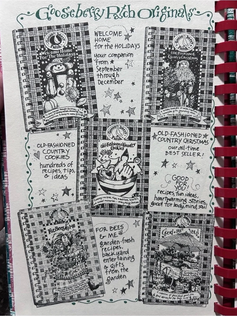 Lot of 2 Gooseberry Patch Cookbooks Celebrate Winter 1996 Holidays at Home 1998
